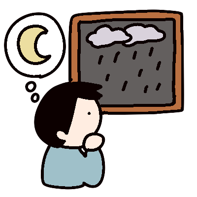 雨夜の月
