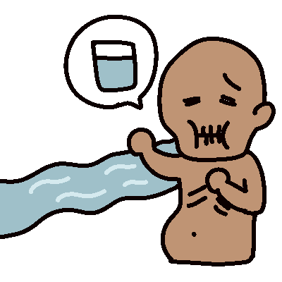 餓鬼の目に水見えず