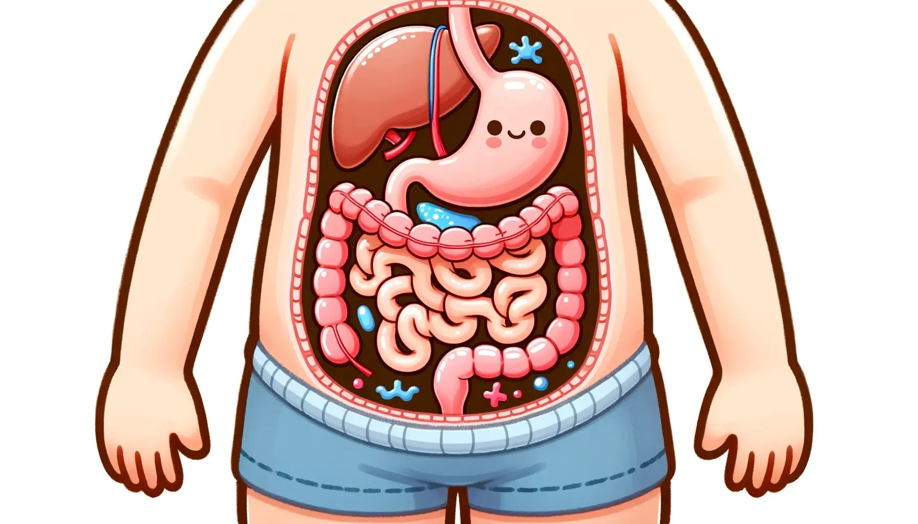 胃腸（いちょう）をイメージしたイラスト