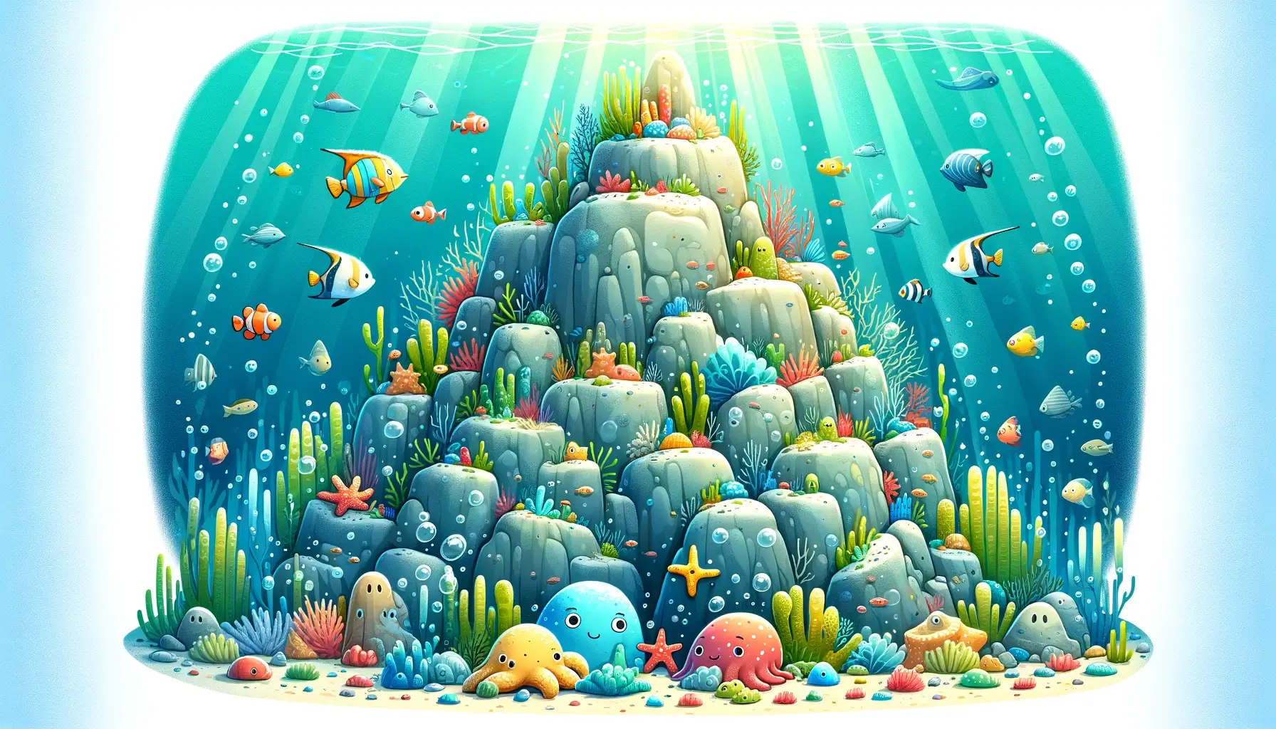 岩礁（がんしょう）をイメージしたイラスト