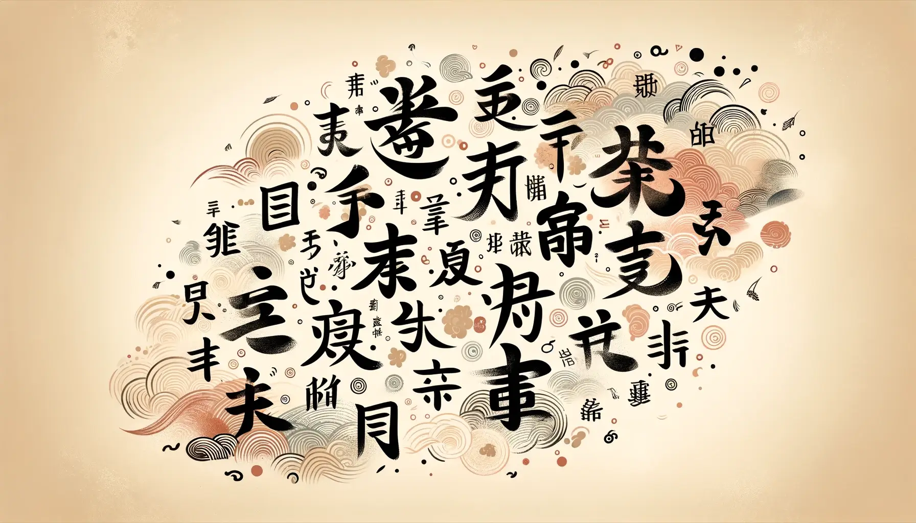 漢字（かんじ）をイメージしたイラスト