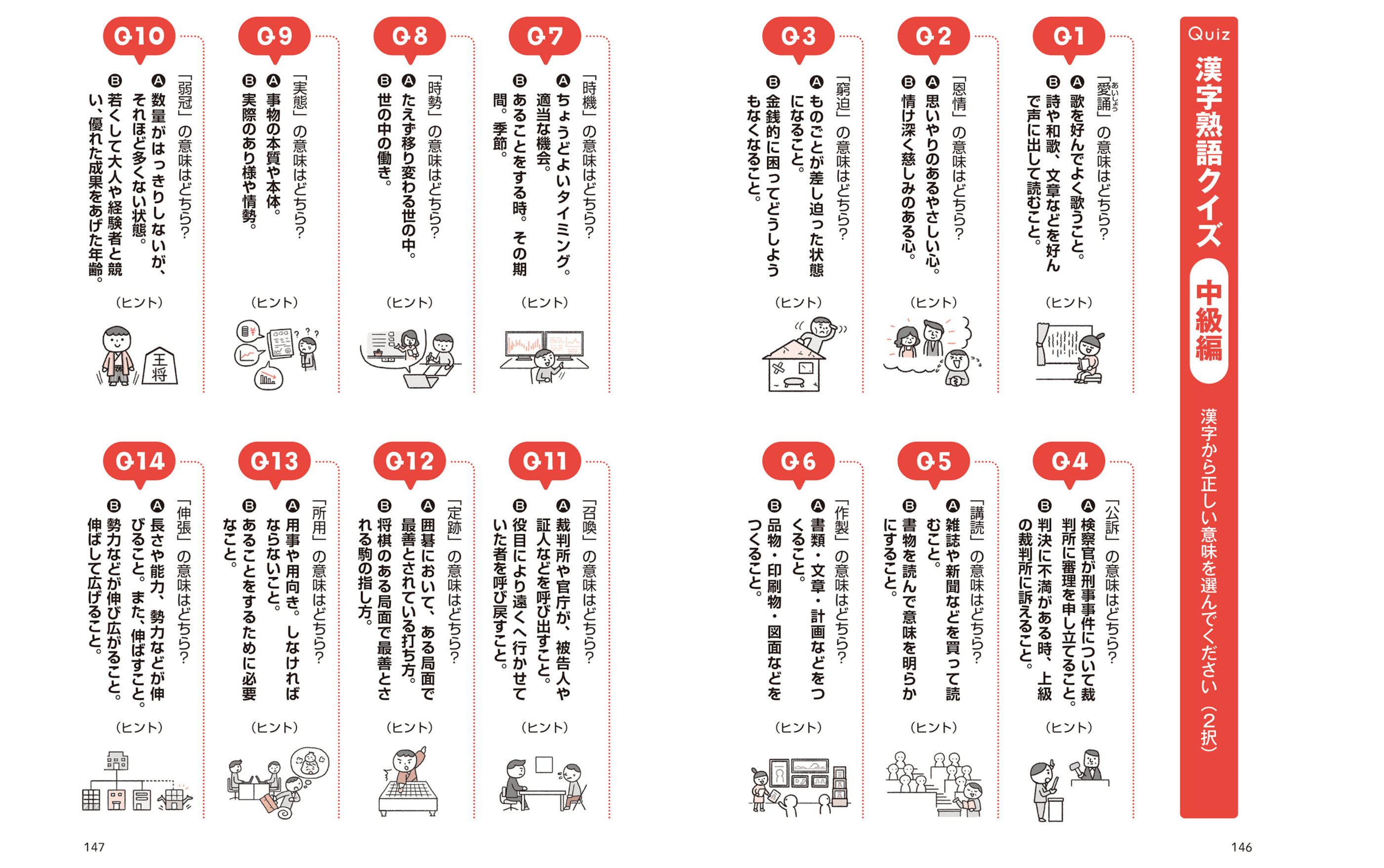 『漢字熟語の使い分け図鑑』の中身紹介