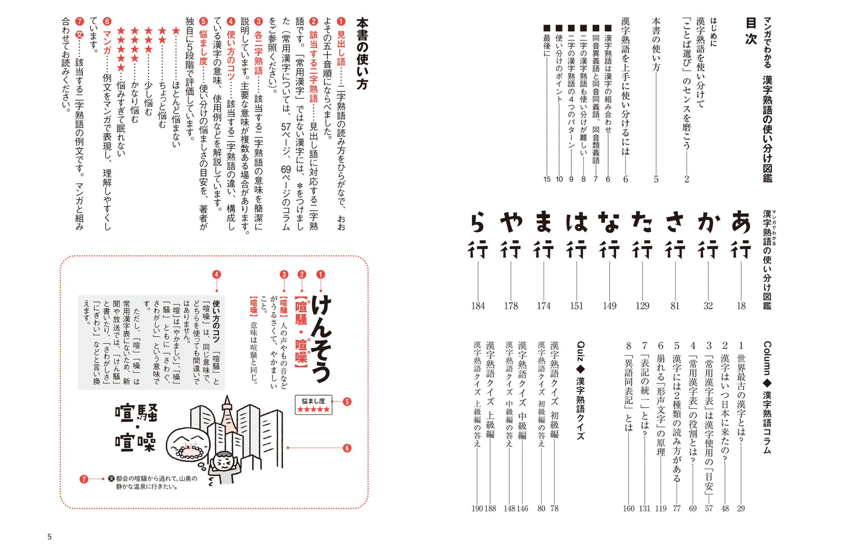 『漢字熟語の使い分け図鑑』の目次